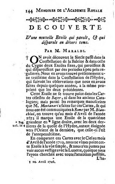 Histoire de l'Académie royale des sciences avec les Mémoires de mathematique & de physique, pour la même année, tires des registres de cette Académie.