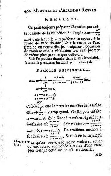 Histoire de l'Académie royale des sciences avec les Mémoires de mathematique & de physique, pour la même année, tires des registres de cette Académie.