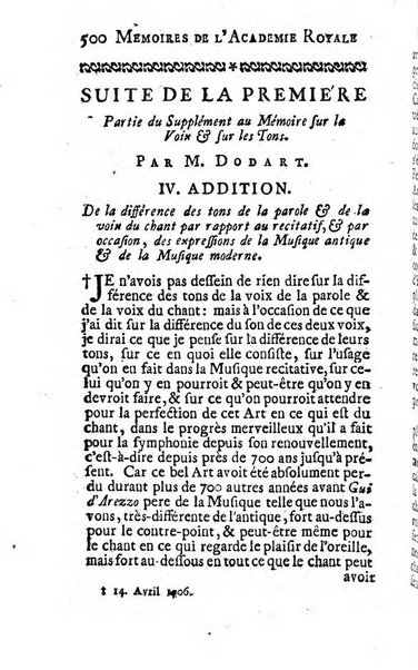 Histoire de l'Académie royale des sciences avec les Mémoires de mathematique & de physique, pour la même année, tires des registres de cette Académie.