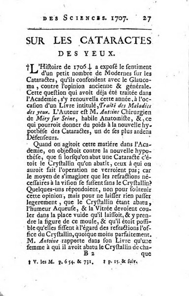 Histoire de l'Académie royale des sciences avec les Mémoires de mathematique & de physique, pour la même année, tires des registres de cette Académie.