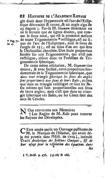 Histoire de l'Académie royale des sciences avec les Mémoires de mathematique & de physique, pour la même année, tires des registres de cette Académie.