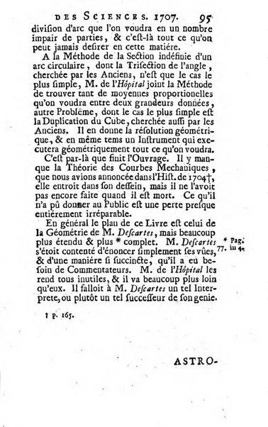 Histoire de l'Académie royale des sciences avec les Mémoires de mathematique & de physique, pour la même année, tires des registres de cette Académie.