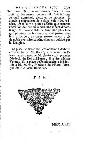 Histoire de l'Académie royale des sciences avec les Mémoires de mathematique & de physique, pour la même année, tires des registres de cette Académie.