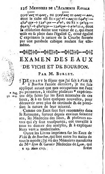 Histoire de l'Académie royale des sciences avec les Mémoires de mathematique & de physique, pour la même année, tires des registres de cette Académie.