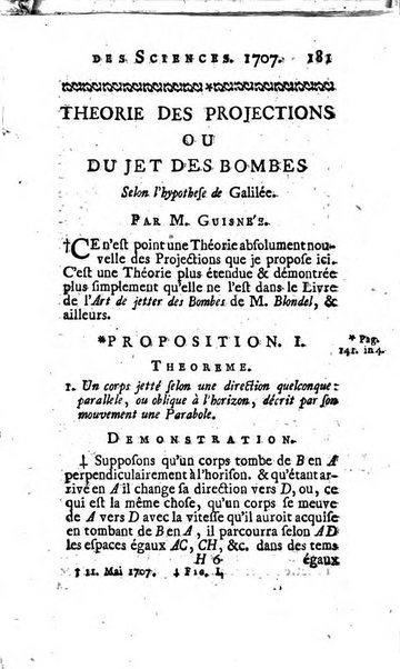 Histoire de l'Académie royale des sciences avec les Mémoires de mathematique & de physique, pour la même année, tires des registres de cette Académie.