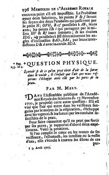 Histoire de l'Académie royale des sciences avec les Mémoires de mathematique & de physique, pour la même année, tires des registres de cette Académie.