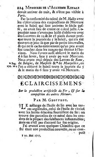 Histoire de l'Académie royale des sciences avec les Mémoires de mathematique & de physique, pour la même année, tires des registres de cette Académie.