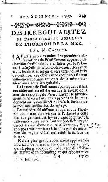 Histoire de l'Académie royale des sciences avec les Mémoires de mathematique & de physique, pour la même année, tires des registres de cette Académie.