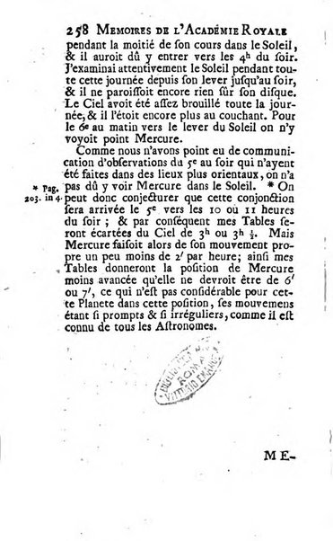 Histoire de l'Académie royale des sciences avec les Mémoires de mathematique & de physique, pour la même année, tires des registres de cette Académie.