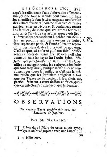 Histoire de l'Académie royale des sciences avec les Mémoires de mathematique & de physique, pour la même année, tires des registres de cette Académie.