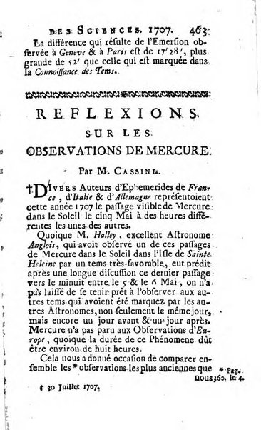 Histoire de l'Académie royale des sciences avec les Mémoires de mathematique & de physique, pour la même année, tires des registres de cette Académie.