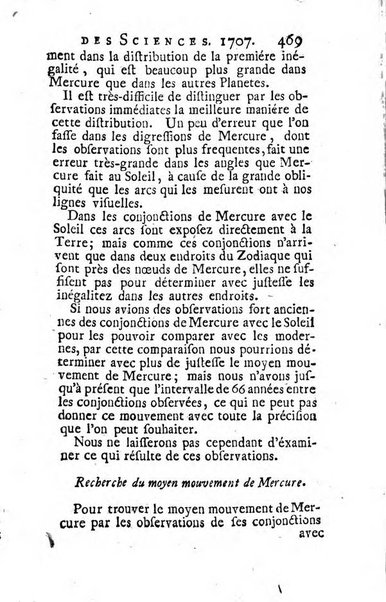 Histoire de l'Académie royale des sciences avec les Mémoires de mathematique & de physique, pour la même année, tires des registres de cette Académie.