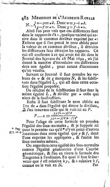 Histoire de l'Académie royale des sciences avec les Mémoires de mathematique & de physique, pour la même année, tires des registres de cette Académie.