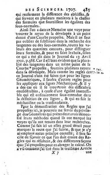 Histoire de l'Académie royale des sciences avec les Mémoires de mathematique & de physique, pour la même année, tires des registres de cette Académie.