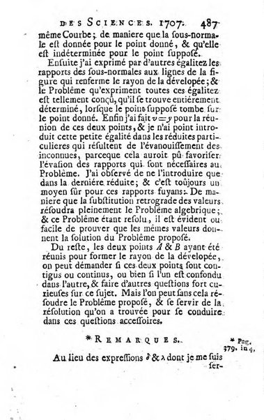 Histoire de l'Académie royale des sciences avec les Mémoires de mathematique & de physique, pour la même année, tires des registres de cette Académie.