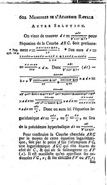 Histoire de l'Académie royale des sciences avec les Mémoires de mathematique & de physique, pour la même année, tires des registres de cette Académie.