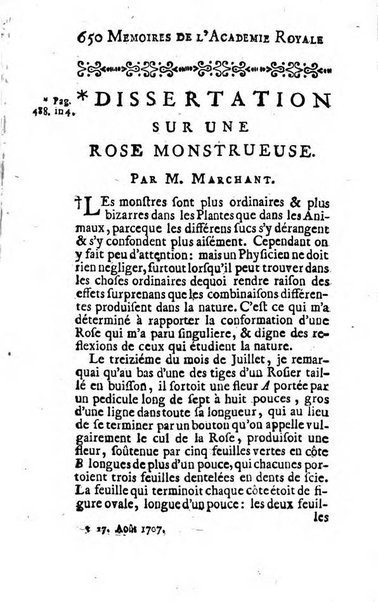 Histoire de l'Académie royale des sciences avec les Mémoires de mathematique & de physique, pour la même année, tires des registres de cette Académie.