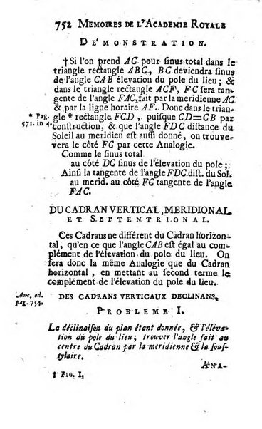 Histoire de l'Académie royale des sciences avec les Mémoires de mathematique & de physique, pour la même année, tires des registres de cette Académie.