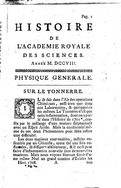 Histoire de l'Académie royale des sciences avec les Mémoires de mathematique & de physique, pour la même année, tires des registres de cette Académie.