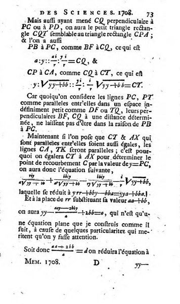 Histoire de l'Académie royale des sciences avec les Mémoires de mathematique & de physique, pour la même année, tires des registres de cette Académie.