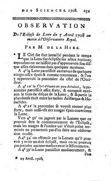 Histoire de l'Académie royale des sciences avec les Mémoires de mathematique & de physique, pour la même année, tires des registres de cette Académie.