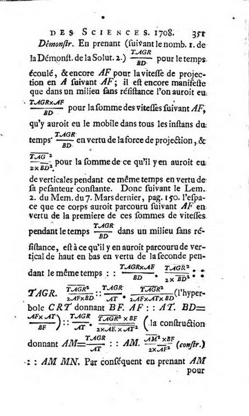 Histoire de l'Académie royale des sciences avec les Mémoires de mathematique & de physique, pour la même année, tires des registres de cette Académie.