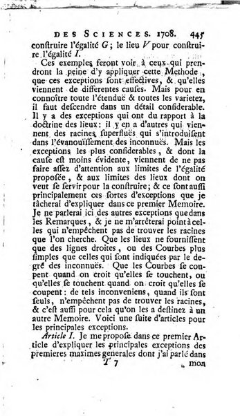 Histoire de l'Académie royale des sciences avec les Mémoires de mathematique & de physique, pour la même année, tires des registres de cette Académie.