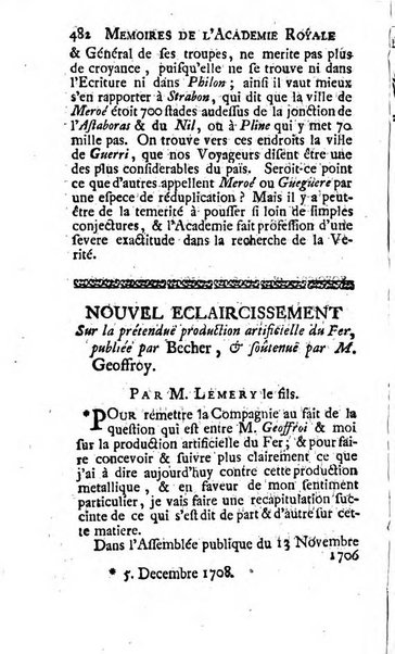 Histoire de l'Académie royale des sciences avec les Mémoires de mathematique & de physique, pour la même année, tires des registres de cette Académie.