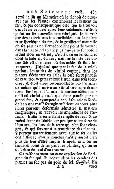 Histoire de l'Académie royale des sciences avec les Mémoires de mathematique & de physique, pour la même année, tires des registres de cette Académie.