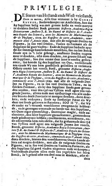 Histoire de l'Académie royale des sciences avec les Mémoires de mathematique & de physique, pour la même année, tires des registres de cette Académie.