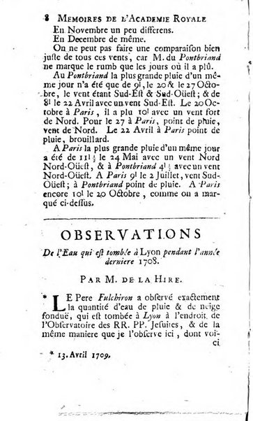 Histoire de l'Académie royale des sciences avec les Mémoires de mathematique & de physique, pour la même année, tires des registres de cette Académie.