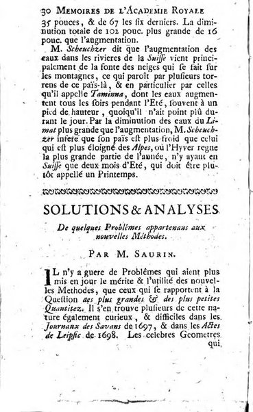 Histoire de l'Académie royale des sciences avec les Mémoires de mathematique & de physique, pour la même année, tires des registres de cette Académie.