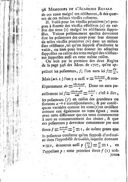 Histoire de l'Académie royale des sciences avec les Mémoires de mathematique & de physique, pour la même année, tires des registres de cette Académie.