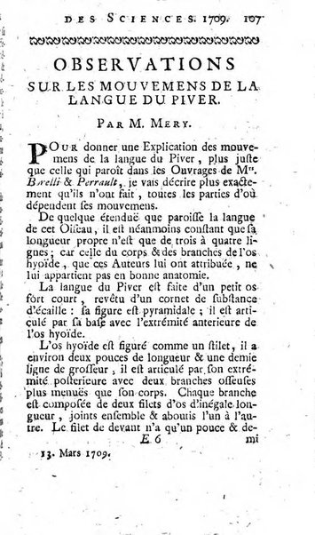 Histoire de l'Académie royale des sciences avec les Mémoires de mathematique & de physique, pour la même année, tires des registres de cette Académie.