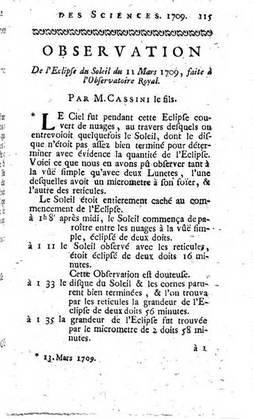 Histoire de l'Académie royale des sciences avec les Mémoires de mathematique & de physique, pour la même année, tires des registres de cette Académie.