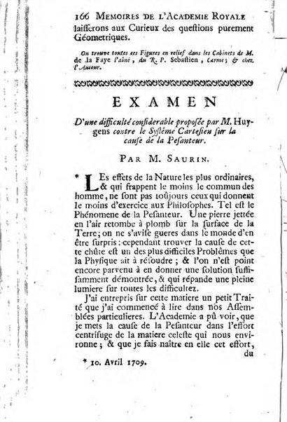 Histoire de l'Académie royale des sciences avec les Mémoires de mathematique & de physique, pour la même année, tires des registres de cette Académie.