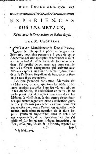 Histoire de l'Académie royale des sciences avec les Mémoires de mathematique & de physique, pour la même année, tires des registres de cette Académie.