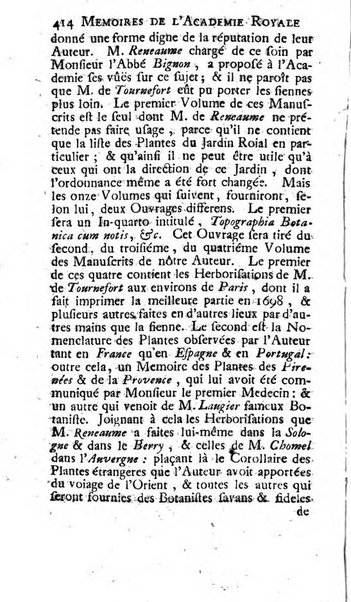 Histoire de l'Académie royale des sciences avec les Mémoires de mathematique & de physique, pour la même année, tires des registres de cette Académie.