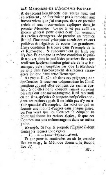 Histoire de l'Académie royale des sciences avec les Mémoires de mathematique & de physique, pour la même année, tires des registres de cette Académie.