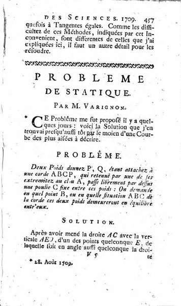 Histoire de l'Académie royale des sciences avec les Mémoires de mathematique & de physique, pour la même année, tires des registres de cette Académie.