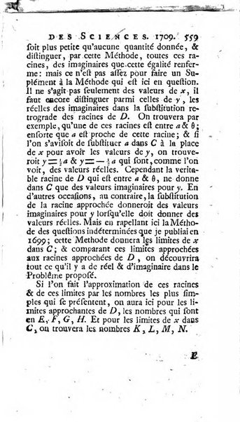 Histoire de l'Académie royale des sciences avec les Mémoires de mathematique & de physique, pour la même année, tires des registres de cette Académie.