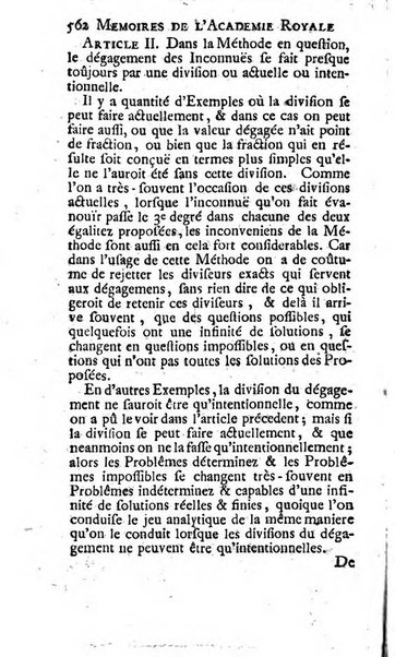 Histoire de l'Académie royale des sciences avec les Mémoires de mathematique & de physique, pour la même année, tires des registres de cette Académie.