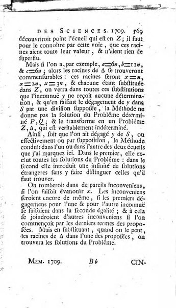 Histoire de l'Académie royale des sciences avec les Mémoires de mathematique & de physique, pour la même année, tires des registres de cette Académie.