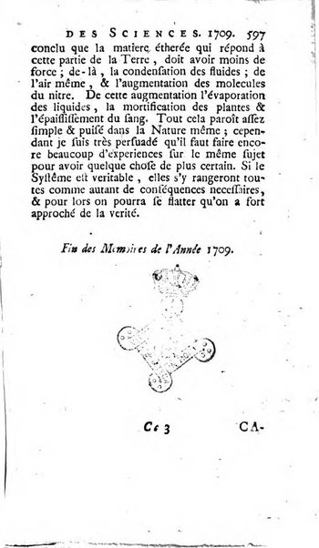 Histoire de l'Académie royale des sciences avec les Mémoires de mathematique & de physique, pour la même année, tires des registres de cette Académie.