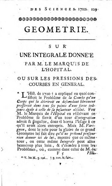 Histoire de l'Académie royale des sciences avec les Mémoires de mathematique & de physique, pour la même année, tires des registres de cette Académie.