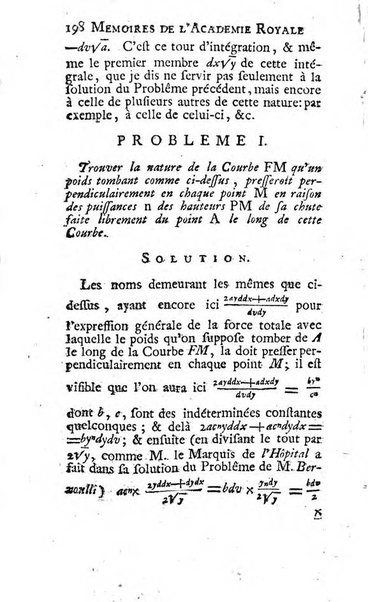 Histoire de l'Académie royale des sciences avec les Mémoires de mathematique & de physique, pour la même année, tires des registres de cette Académie.