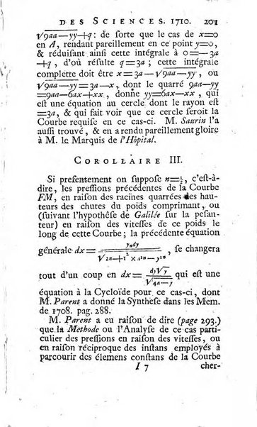 Histoire de l'Académie royale des sciences avec les Mémoires de mathematique & de physique, pour la même année, tires des registres de cette Académie.