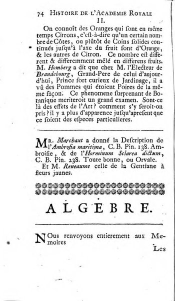 Histoire de l'Académie royale des sciences avec les Mémoires de mathematique & de physique, pour la même année, tires des registres de cette Académie.