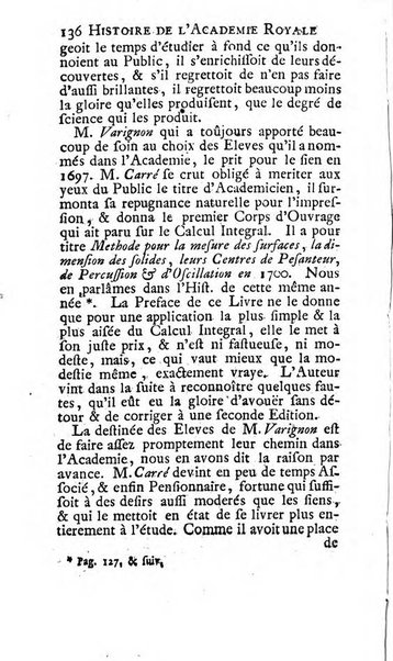 Histoire de l'Académie royale des sciences avec les Mémoires de mathematique & de physique, pour la même année, tires des registres de cette Académie.