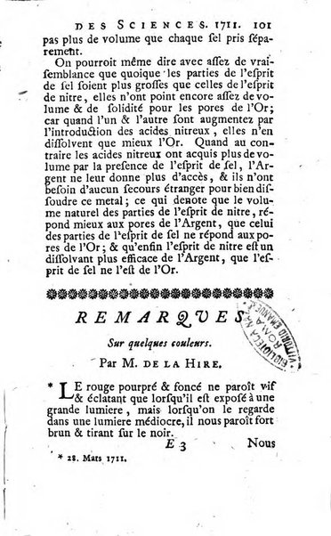 Histoire de l'Académie royale des sciences avec les Mémoires de mathematique & de physique, pour la même année, tires des registres de cette Académie.